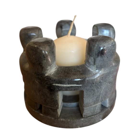 Other - Handcarved Stone “ Circle of Friends” Candle Holder